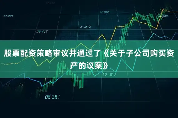 股票配资策略审议并通过了《关于子公司购买资产的议案》